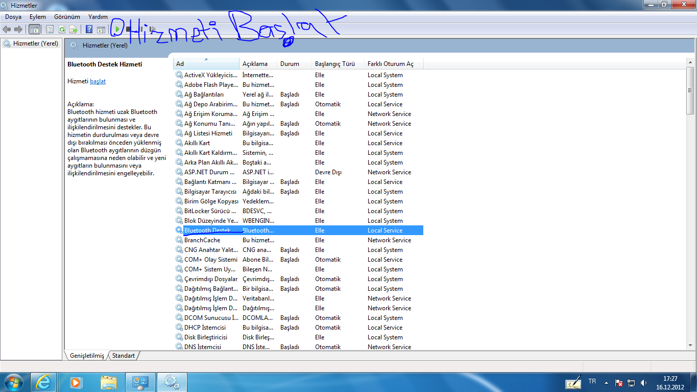  windows 8 bluetooth sorunu