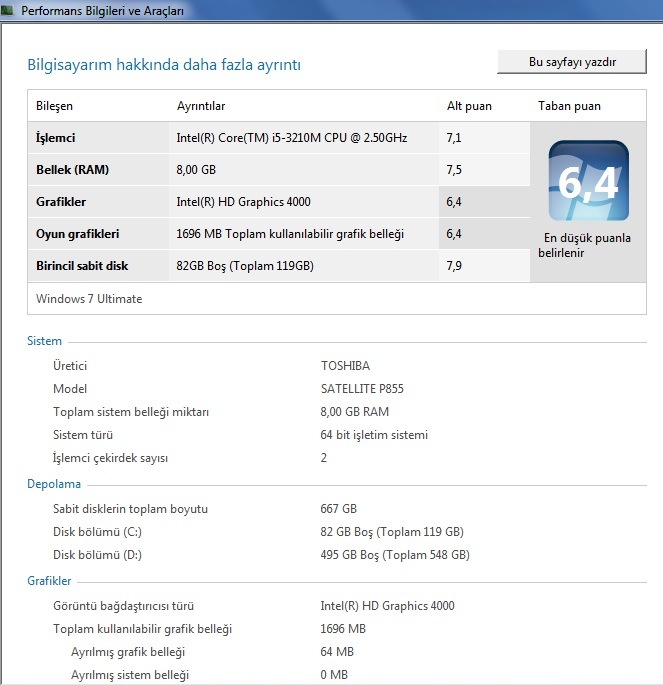  TOSHİBA Satellite P855 - Windows 10 -Windows 8.1  Win 7  *  64 Bit Driver Eklenmiştir..