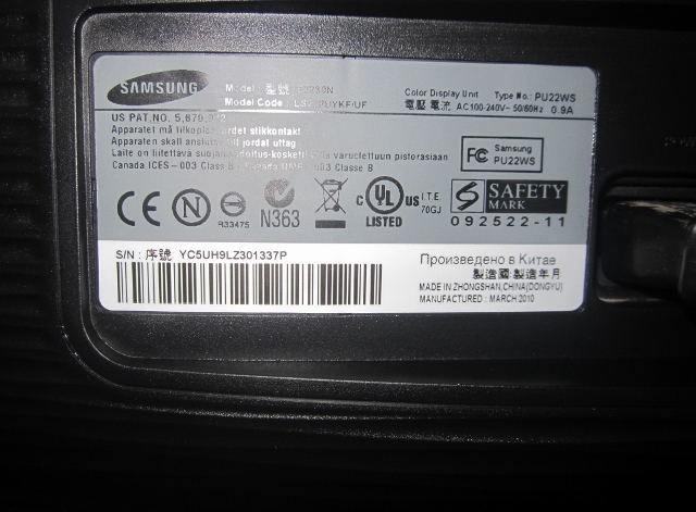 SAMSUNG SYNCMASTER LCD MONİTÖR B2230N 21.5' (54cm) - WIDE SCREEN - 210TL
