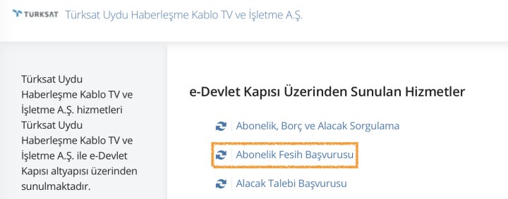 e-Devlet üzerinden abonelik iptali (fesih başvurusu) nasıl yapılır?