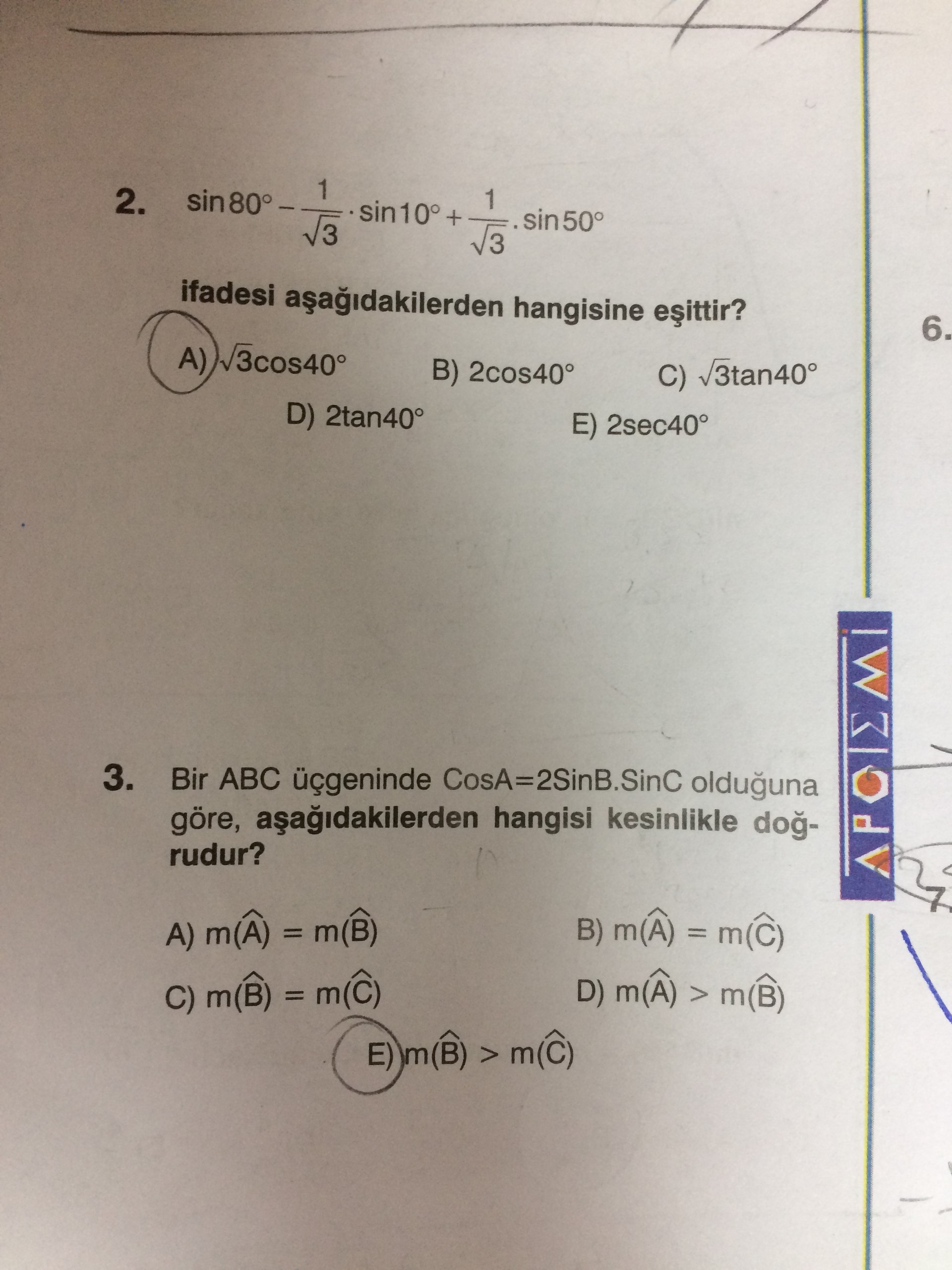 TRİGO USTALARI BURAYA(Apotemi trigo’dan sorularım var!