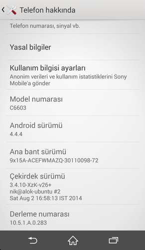  Xperia Z BootLoader Kilidi Açma