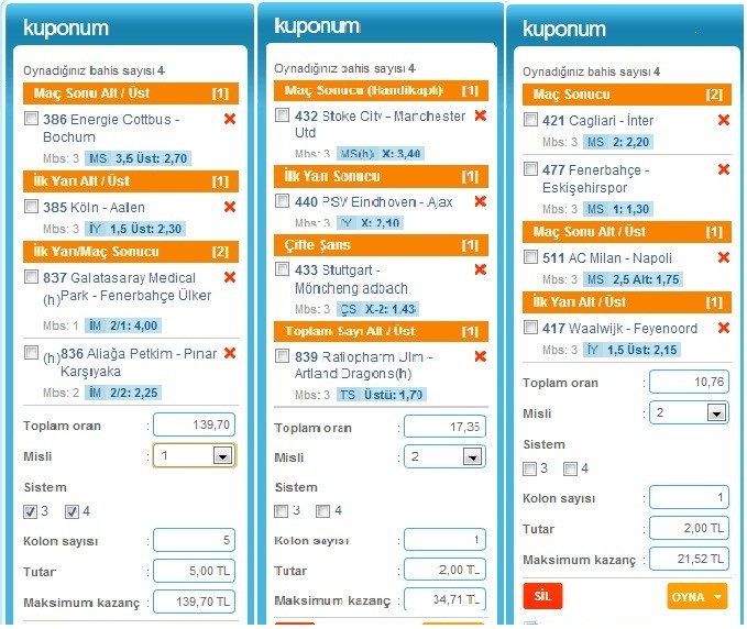 Günde 2 kupon en az 10 oranlı %50 garanti ediyorum.