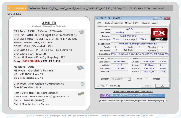 AMD: Bulldozer FX işlemciler hava soğutma ile 5GHz'in üzerine çıkabiliyor