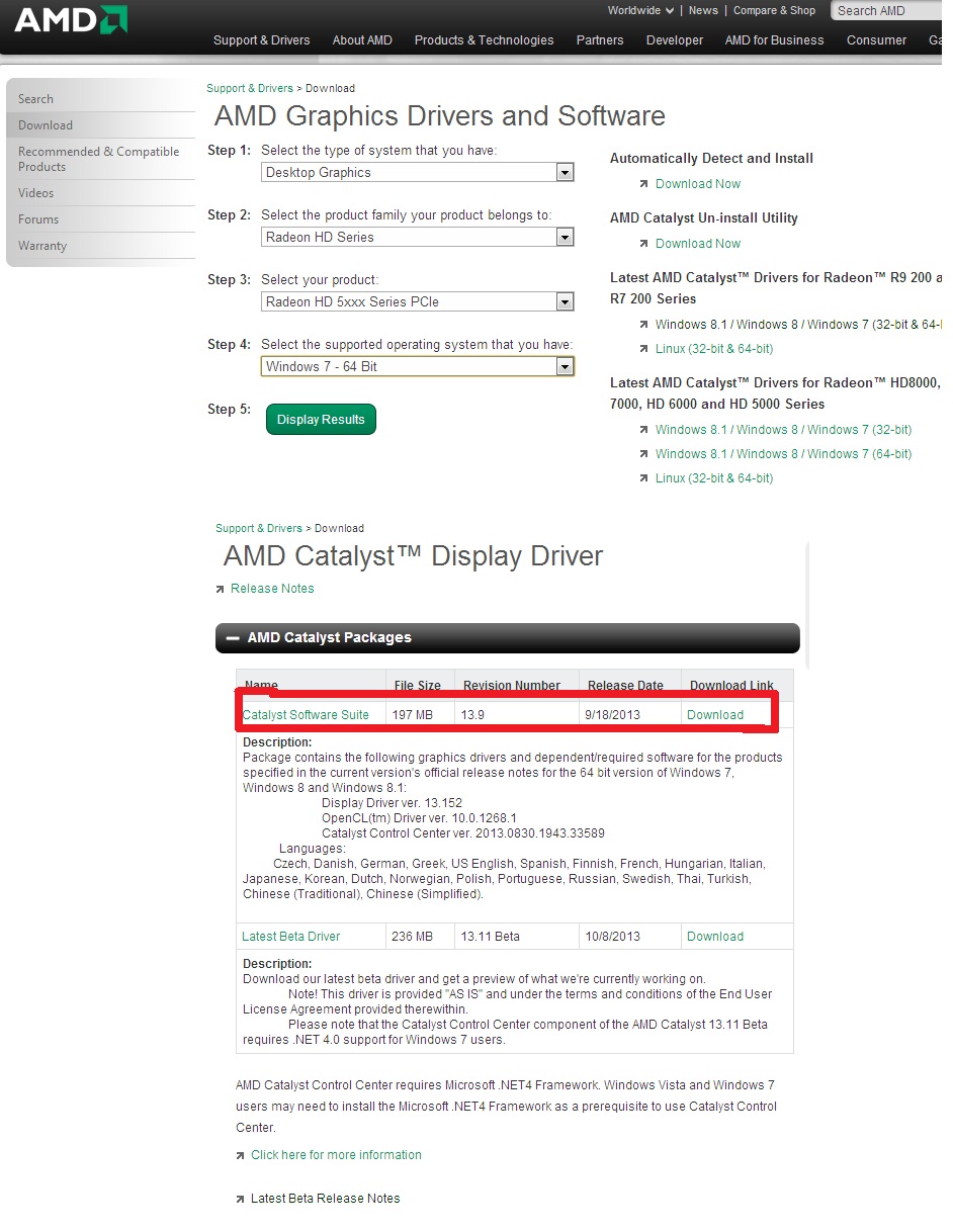  AMD catalyst control center açılırken hata veriyor, sıkıntı büyük