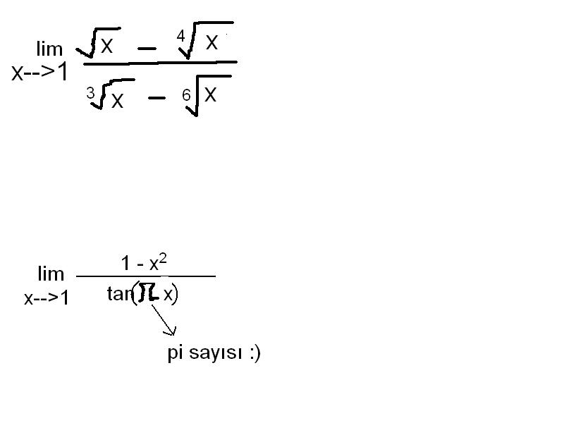  2 tane matematik, limit sorusu...