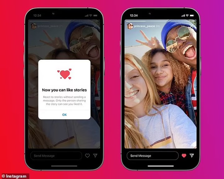 Instagram, DM göndermeden hikayeleri beğenme özelliği getiriyor