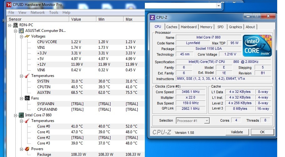  i7 860 Stabil Overclock Önerileri