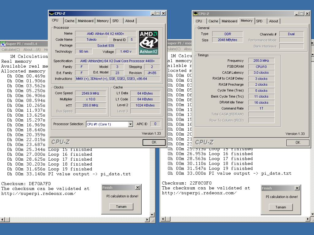  ASUS A8R32-MVP DELUXE(Ati xpress 3200)ilk Denemem