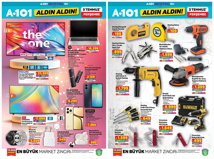 A101 marketler Stanley, Black&Decker ve Victorinox ürünleri satıyor