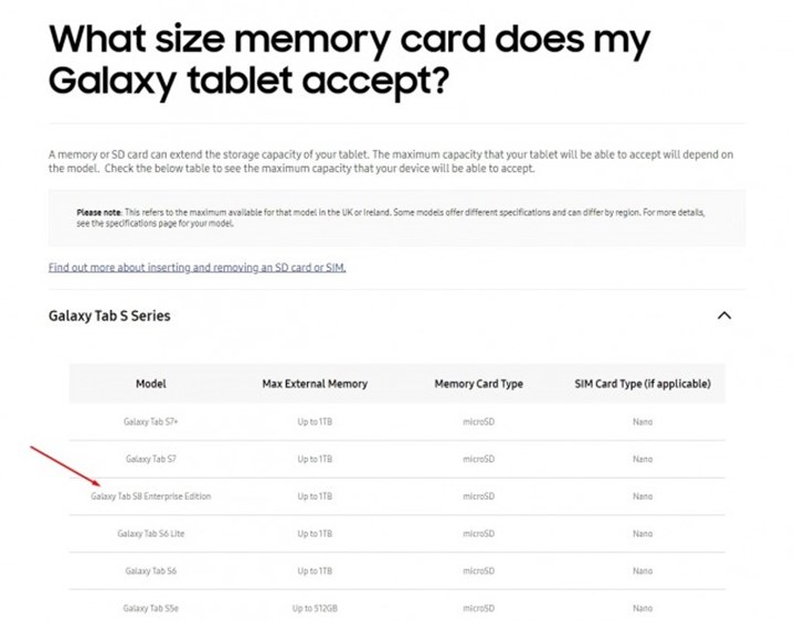 Samsung Galaxy Tab S8 Enterprise Edition şirketin destek sayfasında ortaya çıktı