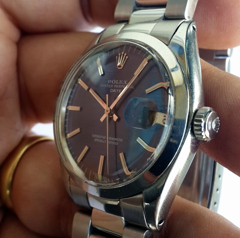 Rolex 1500 Date, Mavi linen kadran