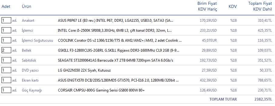  Yeni aldıgım sisteme 700W. yeterlimi?