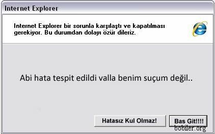  Windows sapıtırsa ne olur? SÜPER :)