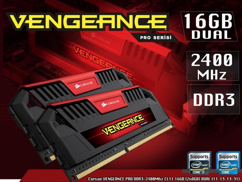 [SATILDI] Corsair Vengeance 16GB(2x8GB) 2400Mhz DDR3