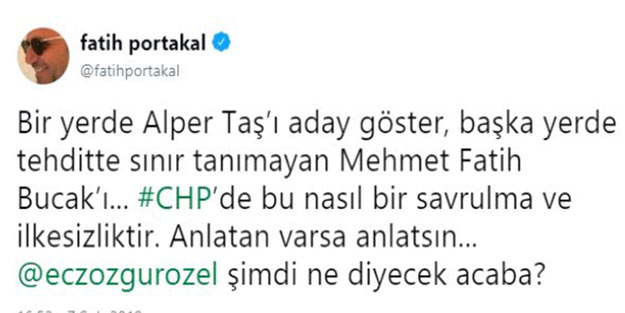 CHP'nin adayını duyan Fatih Portakal isyan etti