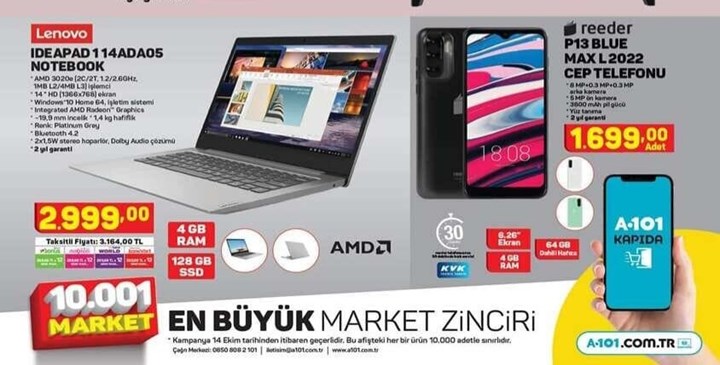 Haftaya A101 marketlerde Lenovo dizüstü, BİM marketlerde Jabra kablosuz kulaklık var