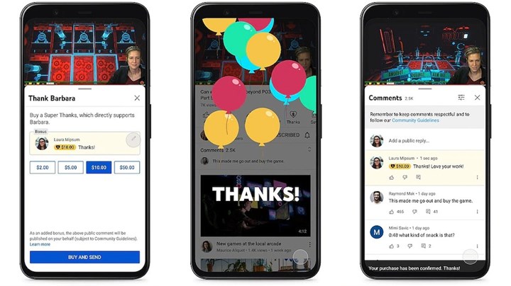 YouTube'un Süper Teşekkürler özelliği genişliyor