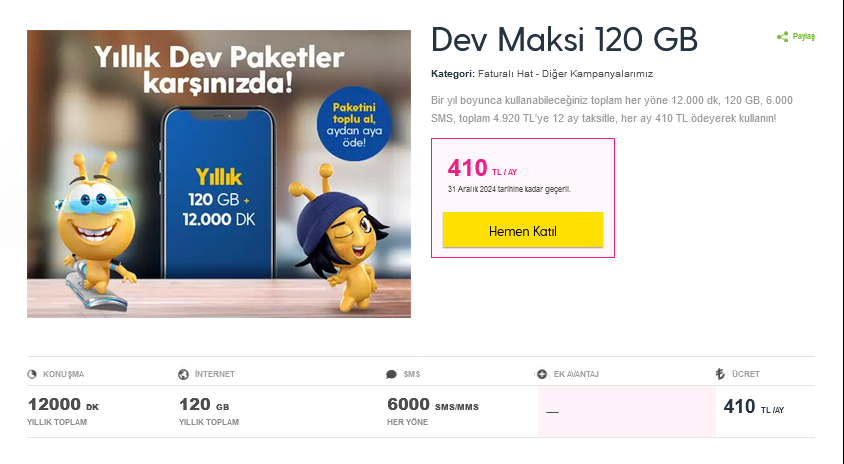 Mutlu Mega 70 GB Paketi [ANA KONU] 1000 TL !