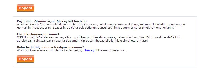 LİVE.COM YADA LİVE.TR V.B ADRESLER ALMAK(LİVE.COM ALINIYOR!)