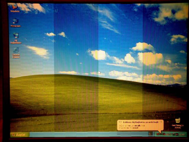  M510C ekran siyah dikdorgenlerle kaplı. ne yapmam gerekiyor?