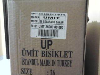  Hiç Açılmamış Kutusunda 0 Ümit Colarado Bayan Bisikleti 26''