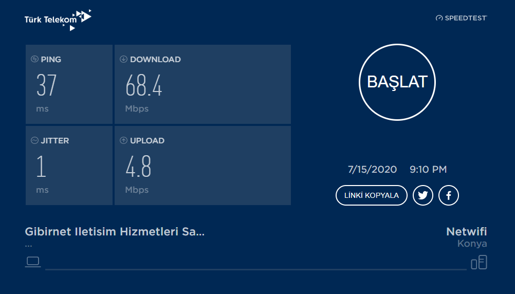 Milleni upload hızı 5 mbit olarak güncellendi.