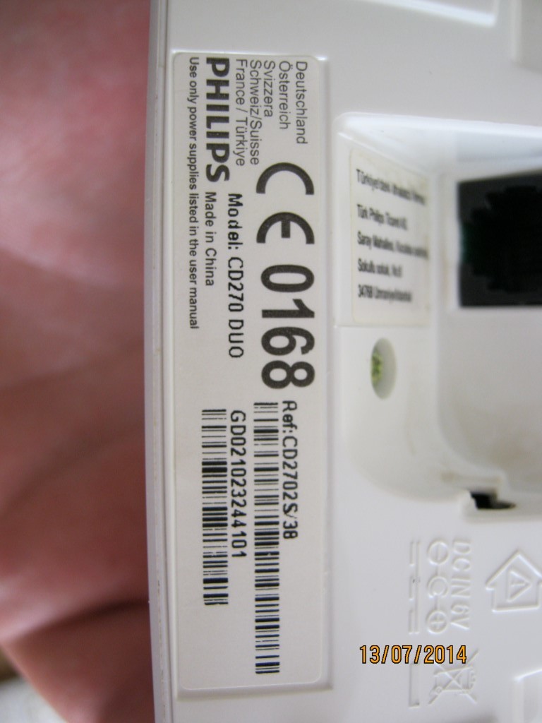  Philips cd270 duo ( çiftli ) dect telefon  60 tl