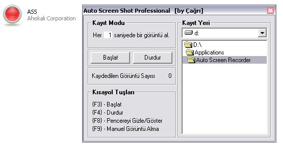  Auto Screen Shot Pro (belirli aralıklarla otomatik ekran görüntüsü alıp kaydeder)