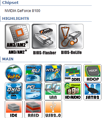  Satlk Biostar GF8100 M2 +SE|AM3/AM2+ DDR2-1066| Kutulu/Garantili 60TL|4GB+Athlon II 240