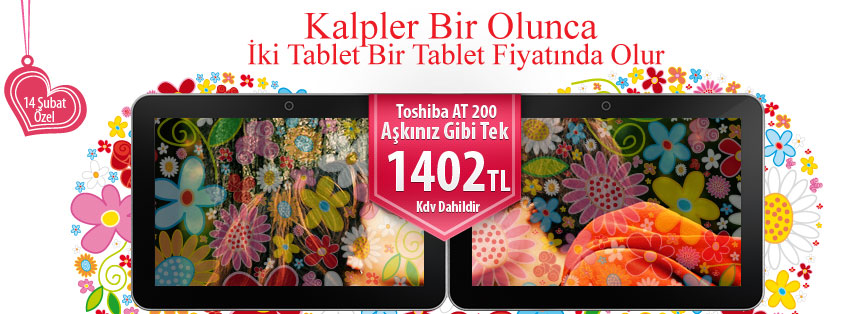  2 Adet Toshiba AT200 Tablet 1402 TL