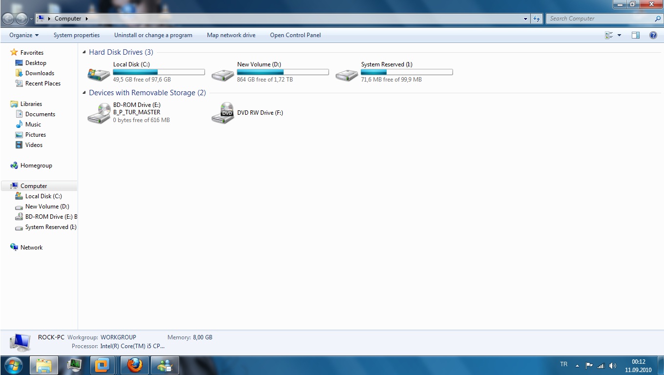  Windows 7 Disk Birleştirme ve Görev Yöneticisi Sorunu.