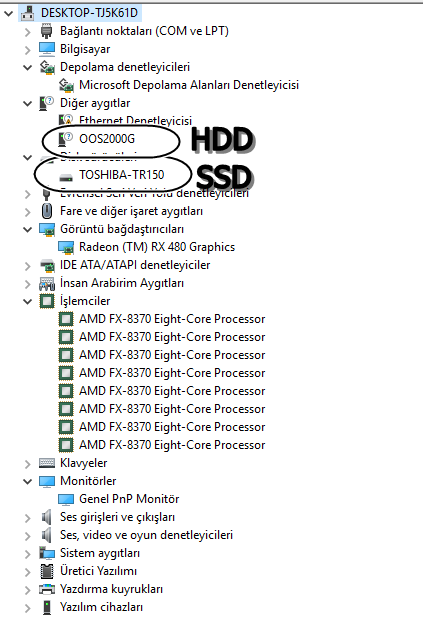  HDD Bilgisayar görüyor fakat Windows okumuyor