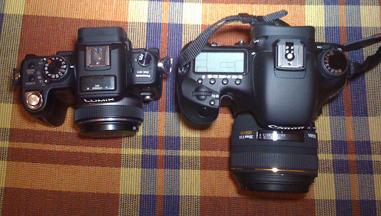  Canon 7D vs Canon 600D vs Panasonic GH1(2) fotoğraflı boyut karşılarştırması