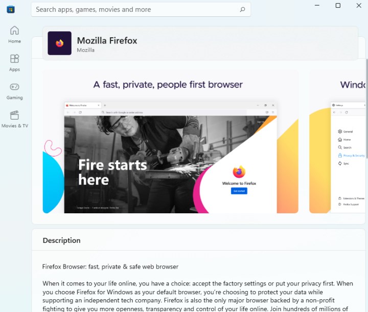 Mozilla Firefox artık Windows 10 ve Windows 11'de Microsoft Mağazası'nda yer alıyor