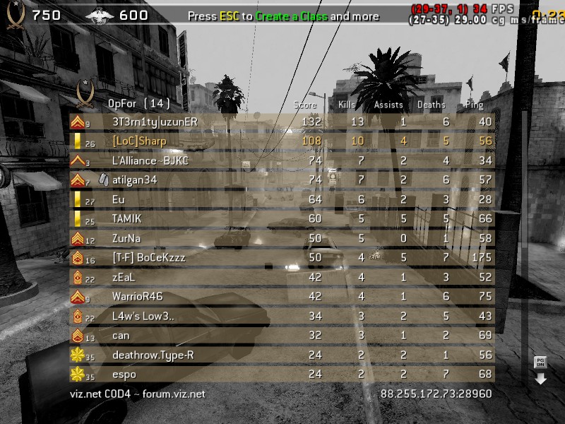  CALL OF DUTY 4 >>MULTİPLAYER<<(1.7 serverler)