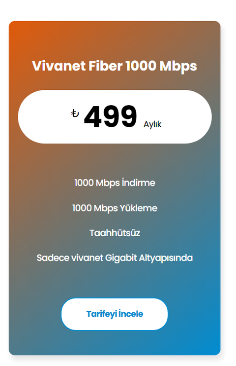 Müjde! Fiber Altyapılarda 1.000 Mbps Hizmetimiz Kullanıma Açılmıştır