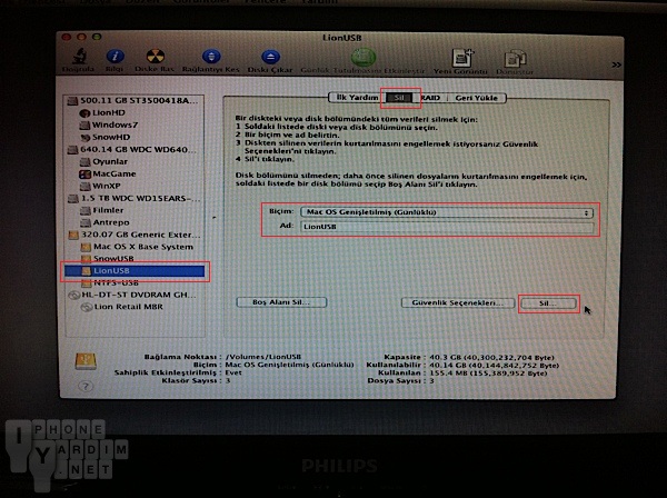  Mac OS X 10.7 Lion Kolay Kurulum Rehberi (##Snow Leopard - USB Gerekmez!!##)