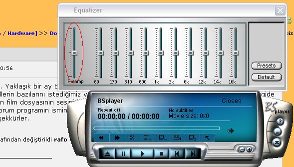  sesi amplifiye eden video programı var mı? microlabın sesi yetersiz geldi de