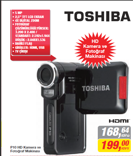  TOSHIBA CAMILEO P10 mu? KODAK Zİ6 mı? Sizce hangisi