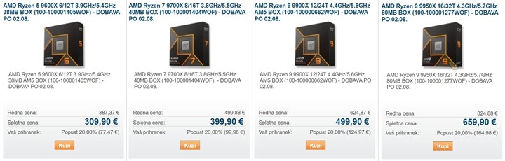 AMD Ryzen 9000 işlemciler Avrupa'da listelendi: İşte fiyatlar