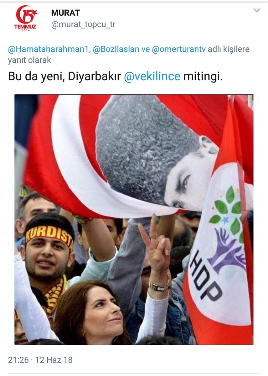 Muharrem İnce'nin Diyarbakır Mitinginde Atatürk ve HDP bayrakları yan yanaydı iddiası yalan çıktı