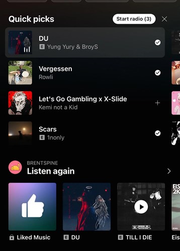 YouTube Music, Hızlı Seçimler'den radyo yaratma seçeneğini test ediyor