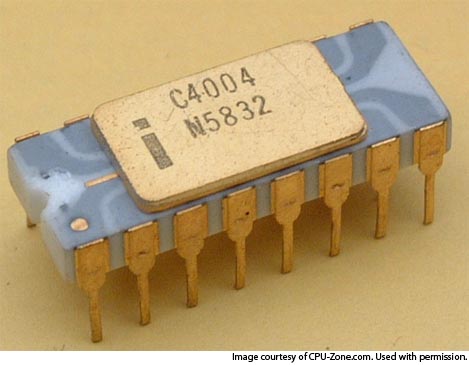 Dünyanın ilk ticari mikro işlemcisi Intel 4004, 40 yaşını doldurdu