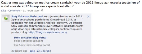 Sony Ericsson, Xperia modelleri için Ice Cream Sandwich hazırlıklarına başladı