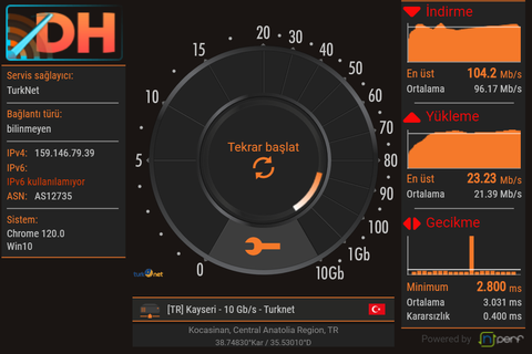 DH Hız Testi sayfamızın açılına özel olarak Wi-Fi menzil genişletici hediye ediyoruz!