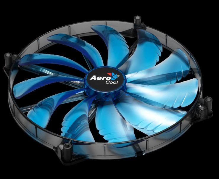  SIFIR Aerocool Silent Master 20cm Mavi Led'li Kasa Fanı 25TL