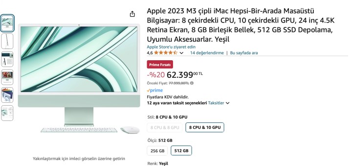 Amazon’da M3 çipli 2023 iMac indirimde!