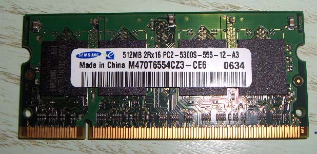  512MB 667mhz Samsung laptop ramler - tane 85YTL