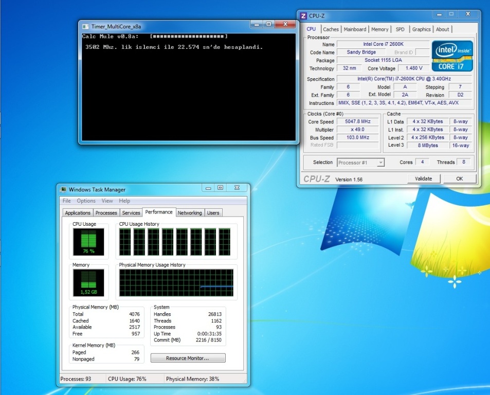 16 çekirdek destekli İşlemci Test Programı (v09a-1.@EczaNet-Xeon2689-14.971sn.)